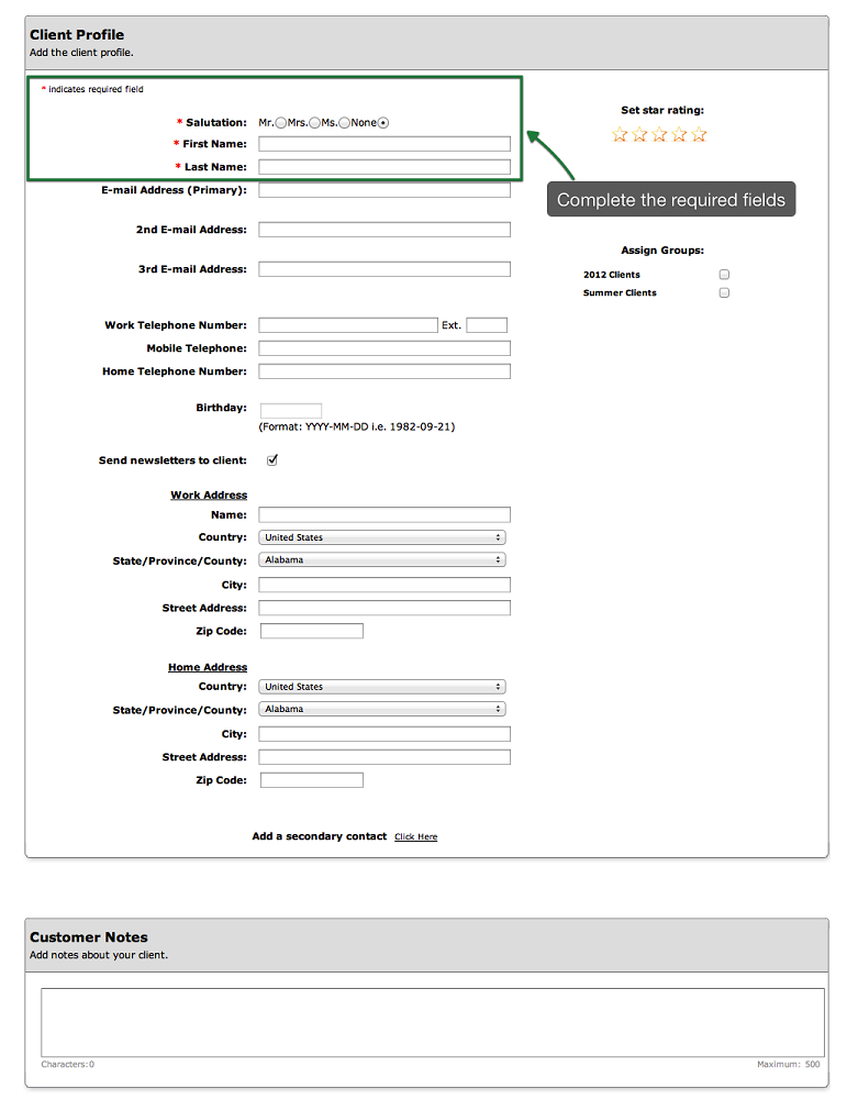 build your customer database to offer online customer scheduling