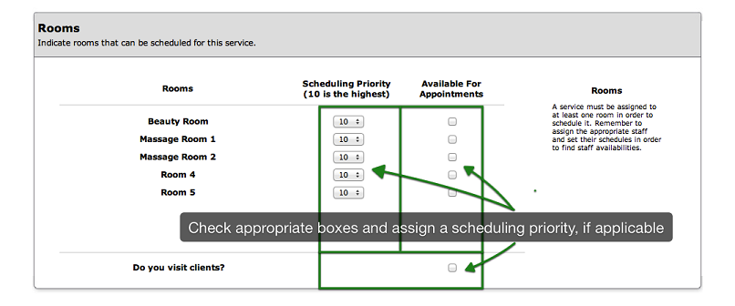 online room scheduling and management for online booking software