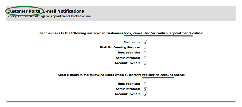 email options for online appointment scheduling