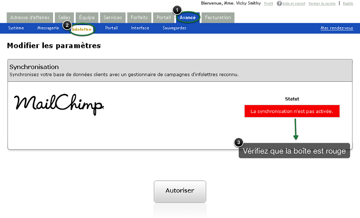 intgration avec mailchimp